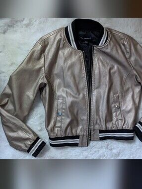 Gold Renuar Varsity Bomber Jacket